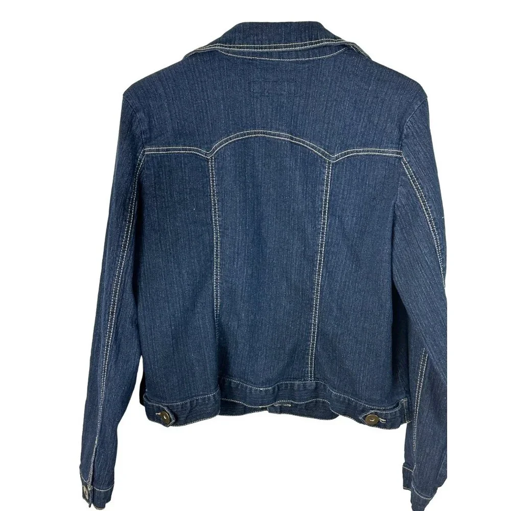 Baccin Size XL Women's Long Sleeve Blue Demin Jacket